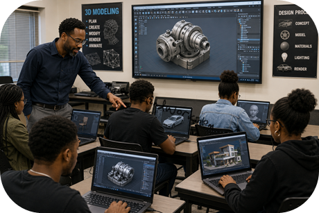 Solid Modeling class in session