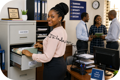 Administrative Assistant at work