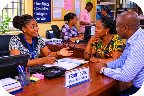 Front Desk Officer at school front office