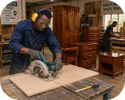 Furniture carpenters at work