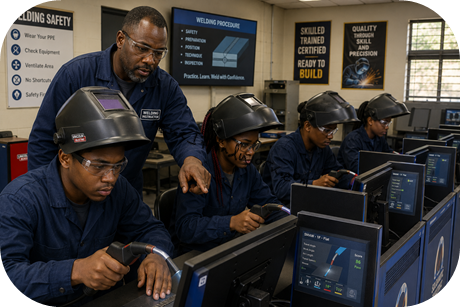 Welding Class using simulators