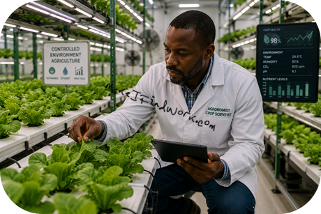 Agronomist at work